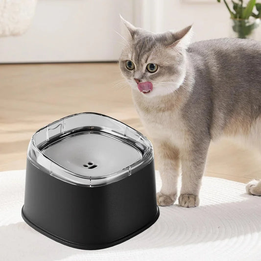 2.2L Dog Drinking Water Bowl No Spill Floating Non-Wetting Mouth Cat Slow Anti-Overflow Water Feeding Dispenser Large Capacity