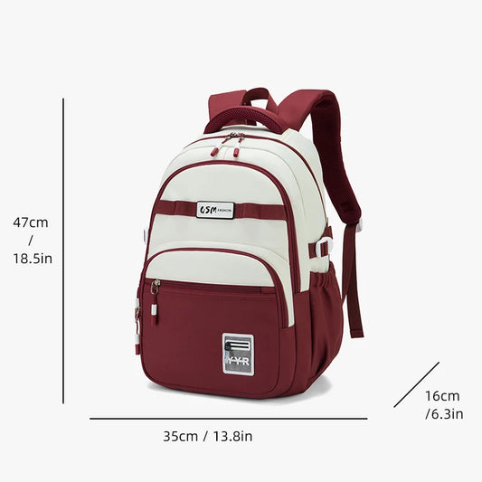 Schoolbags for Junior High School Girls with Good Looks, Korean Style Large Capacity College Style Backpacks for Women