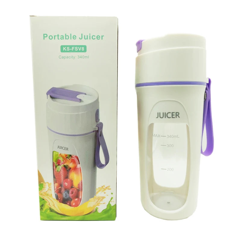 Portable Blender Machine USB Rechargeable Personal Size Blender Juicer Cup For Smoothies And Shakes Mini Fruit Mixer Cup