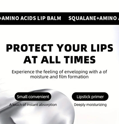 BEAUTY GLAZED Nourishing Lip Balm with Plant Squalane and Amino Acids, Natural Oil-Based, Long-Lasting Moisture Plant Squalane