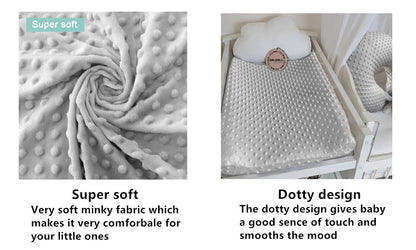 Soft and Breathable Cotton Baby Crib and Baby Changing Pad Protective Cover Suitable for Baby Shower  Diaper Changing Pad Cover