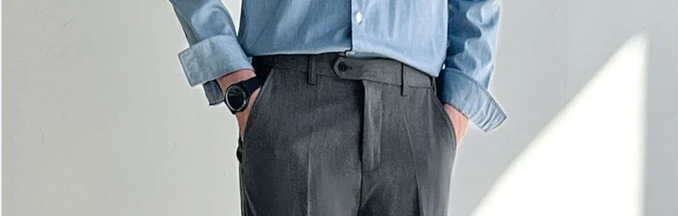 Office Social Tailoring Work Black Male Suit Trousers Business Men's Summer Pants Elegant 2024 Thin Casual Fabric Slacks Wear Up