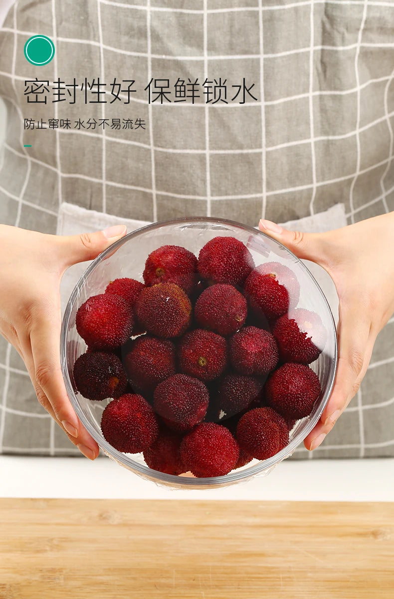 Large Roll Fresh-keeping Film PE Food Household Economic High Temperature Resistant Kitchen Food Packaging Food Wrap Food Cover