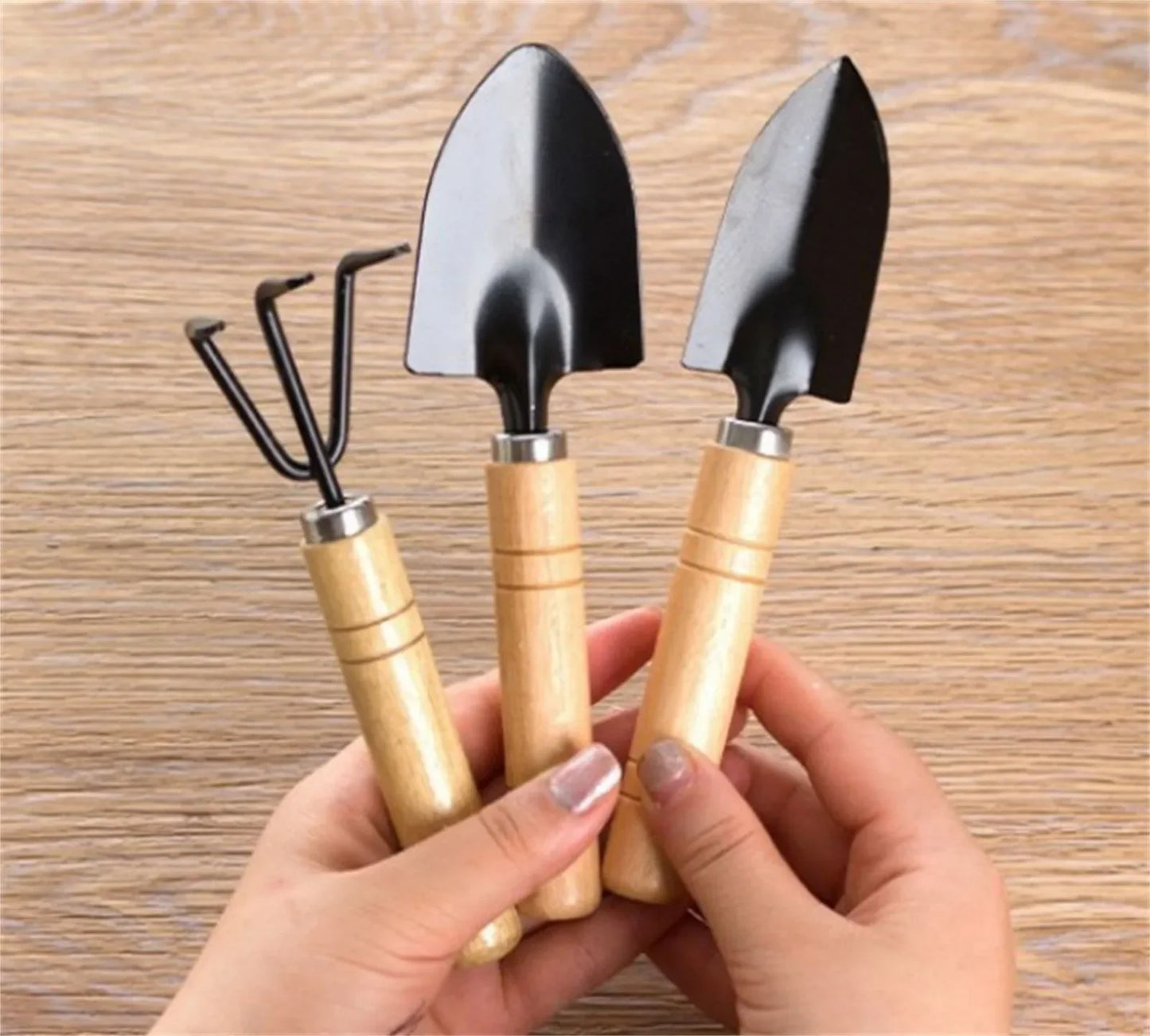 3 Pcs Set Small Shovel Gardening Digging Garden Tool Sets for Indoor & Outdoor Flower & Vegetable Planting Potted Plant Supplies