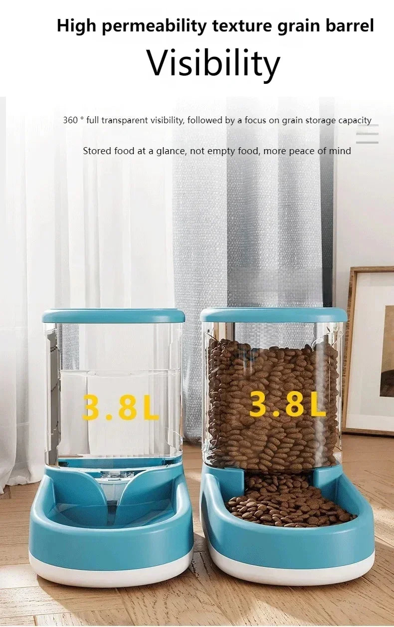 Automatic And Convenient Pet Feeder Water Dispenser Cat Dog Food Bowl Puppy Cat Drinks And Eats Without Plugging In