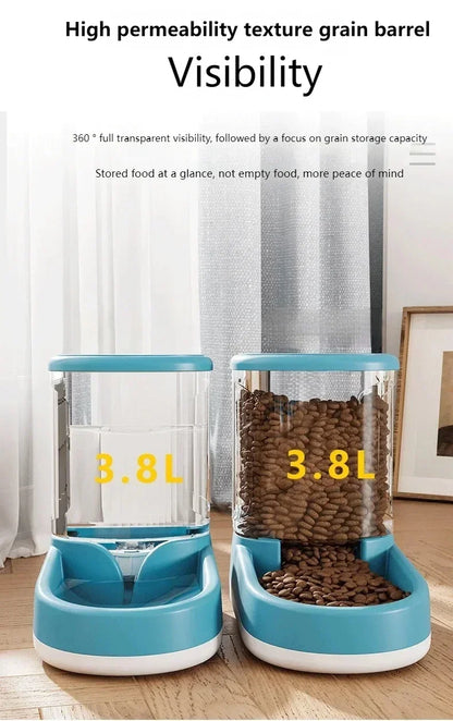 Automatic And Convenient Pet Feeder Water Dispenser Cat Dog Food Bowl Puppy Cat Drinks And Eats Without Plugging In