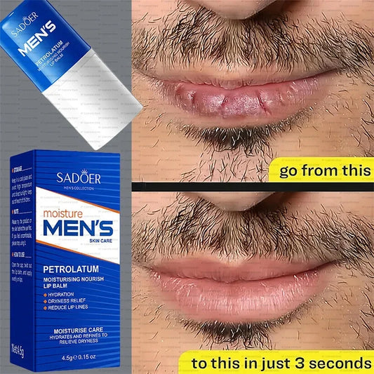 Men Lip Balm Moisturizing Hydration Fading Lip Lines Anti-Cracking Remove Dead Skin Refreshing And Not Greasy Exquisite Lip Care
