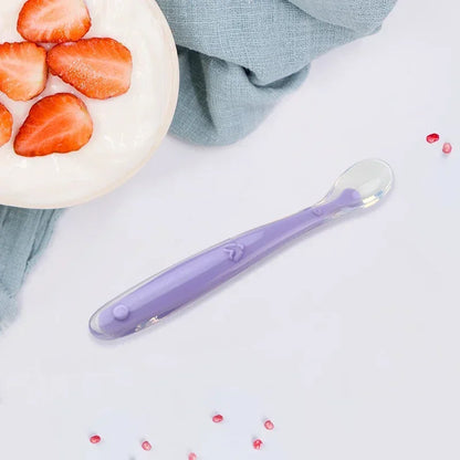 New style Baby Silicone Spoon Medical-Grade Liquid Silicone + Ultra-Soft Tip Safe Feeding For Water/Cereal/Puree