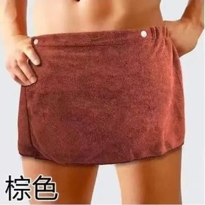 Men's bath towels, absorbent towels, sexy beach short skirts, anti-exposure bath skirts, towels that can be worn, swimming trunk