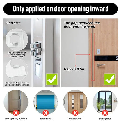 Portable Door Lock for Home Security Door Locks Locks for Extra Security and Protection of Privacy on the Go Perfect for Travel