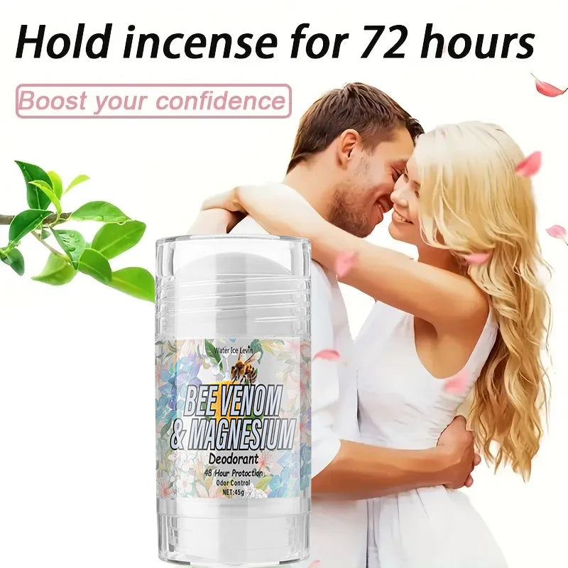 Bee Venom Deodorant Balm, 72 Hours Fresh Body Odor, Fresh Fragrance, Body Deodorization, Long-Lasting Fragrance, Suitable for Armpits, Body, Private Parts, Stubborn Body Odor, Odor