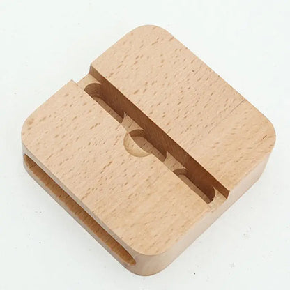 Wooden Cell Phone Stand Sound Amplifier Louder Sound Mobile Phone Holder Cell Phone Stand Natural Loudspeaker Portable Phone