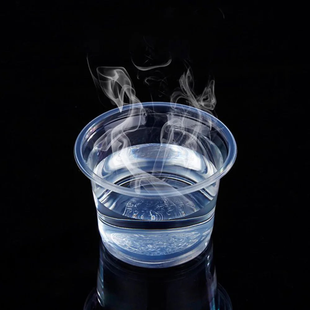 50pcs 250ml Disposable Salad Cup Dessert Cups with Lids Disposable Pudding Plastic Cups for Soup Sundaes Ice Cream