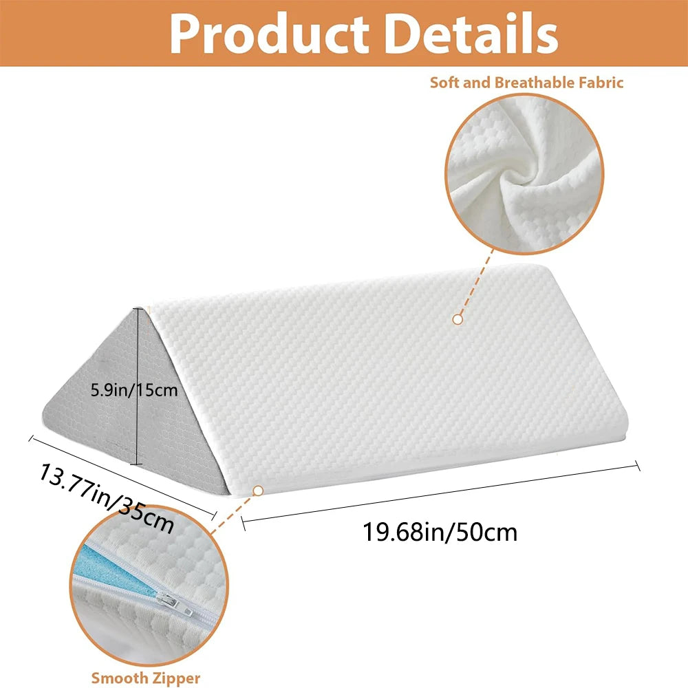 1 Pieces Wedge Pillow for Sleeping Body Positioners Turning Device Bedridden Leg and Knee Support Positioning Wedge Back Pillow