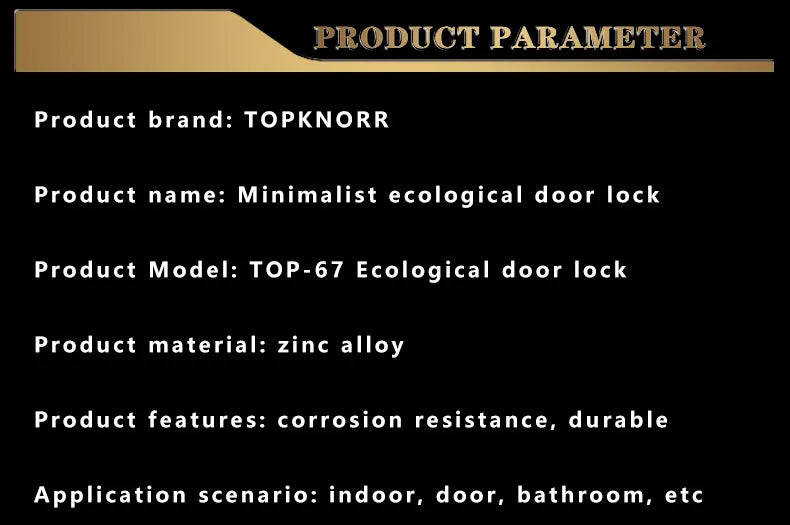TOPKNORR Room Door Lock Indoor Magnetic Mute Ecological Door Lock Wooden Door Bedroom Toilet Household Door Lock Door Handle