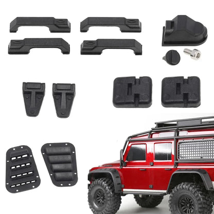 For 1:10 1/10 RC Crawler Car TRX-4 TRX4 Defender D90 Parts Door Hinges Hood Grille Door Handles Engine Cover Hinge Fuel Tank Cap