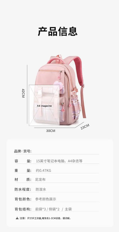 hellokitty Hello Kitty Backpack Female Japanese Cute Primary School Junior High School Large Capacity School Bag