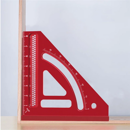Multi Angle Measuring Ruler,Woodworking Square Protractor,Aluminum Miter Triangle Ruler,Precision Layout Measuring Tool-AT64