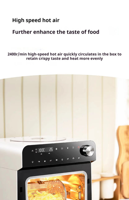 High-end smart air fryer, baking and frying dual-purpose, fully automatic and efficient touch-screen air steam oven for commerci