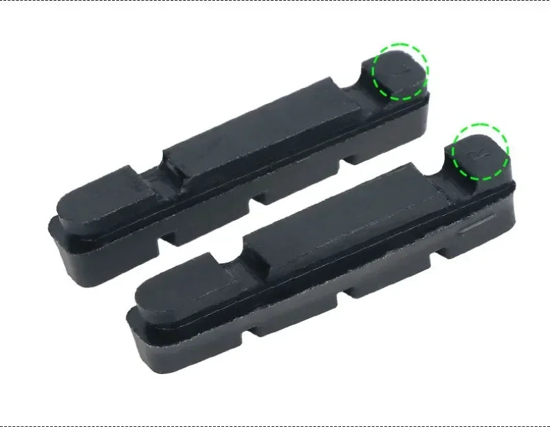 A Pair 55MM Brake Pads for Road Bikes with Metal Rings C-brake Pads Replaceable Brake Blocks Aluminium Alloy Block Bicycle Parts