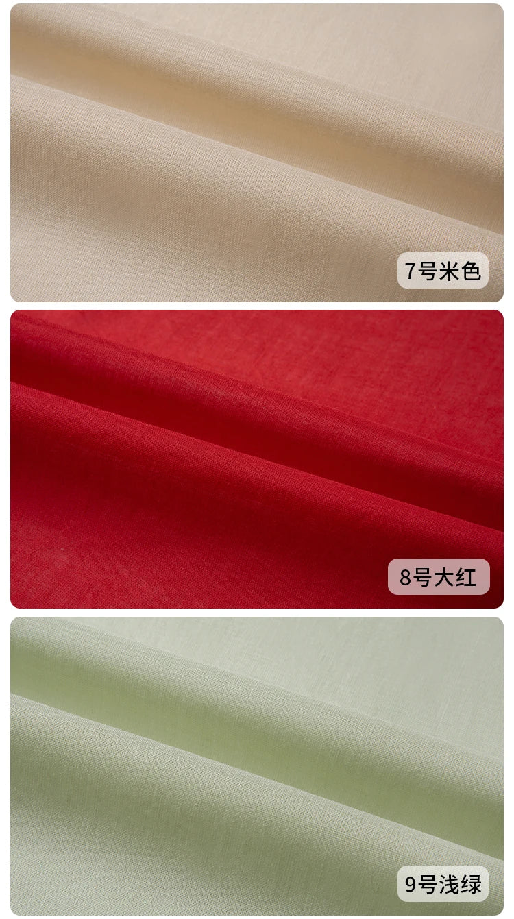 Cotton Summer Solid Color Clothing Lining Cloth White Cotton Dress Mesh Cotton Clothes Lining Fabric