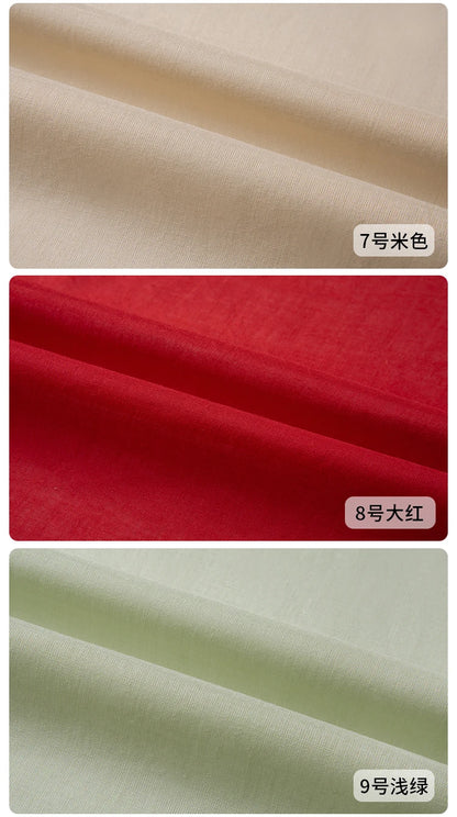 Cotton Summer Solid Color Clothing Lining Cloth White Cotton Dress Mesh Cotton Clothes Lining Fabric