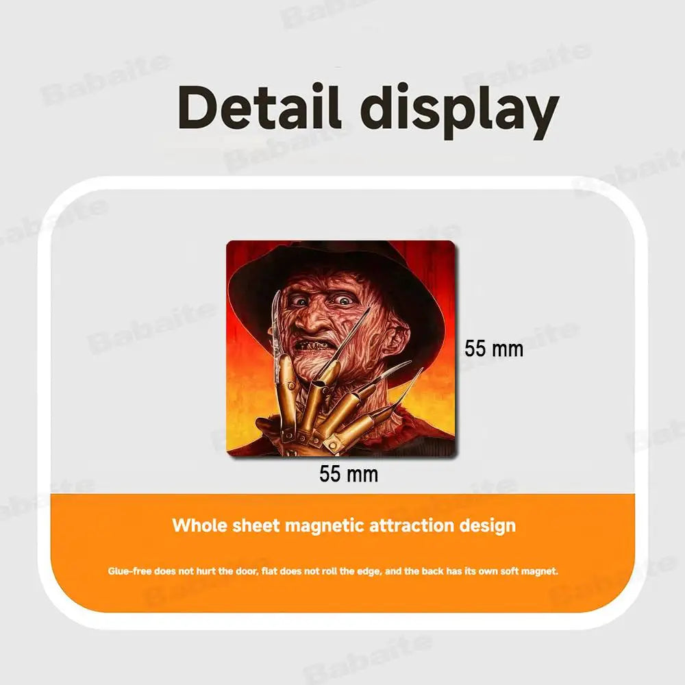 Horror Freddy Krueger Fridge Magnet Photo Personalized For Office Family Kitchen Refrigerator Friends Gift Holiday Decor