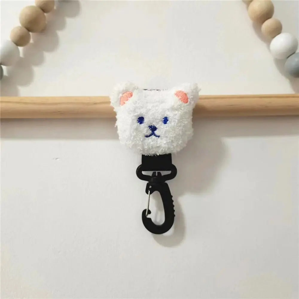 Practical Lovely Pram Hook Cute Bear Plush Baby Stroller Organizer Hook Bag Hanging Hook Stroller Hooks Stroller Accessory
