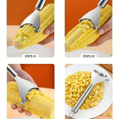 1pcs/kitchen corn peeling stainless steel corn planer household corn peeling manual fresh corn thresher