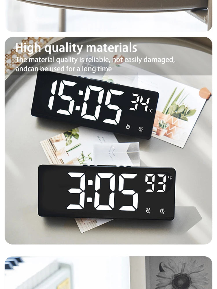 Creative Multifunction Electronic Clock Simple Large Screen Clock Multi Group Alarm Clock Student Clock