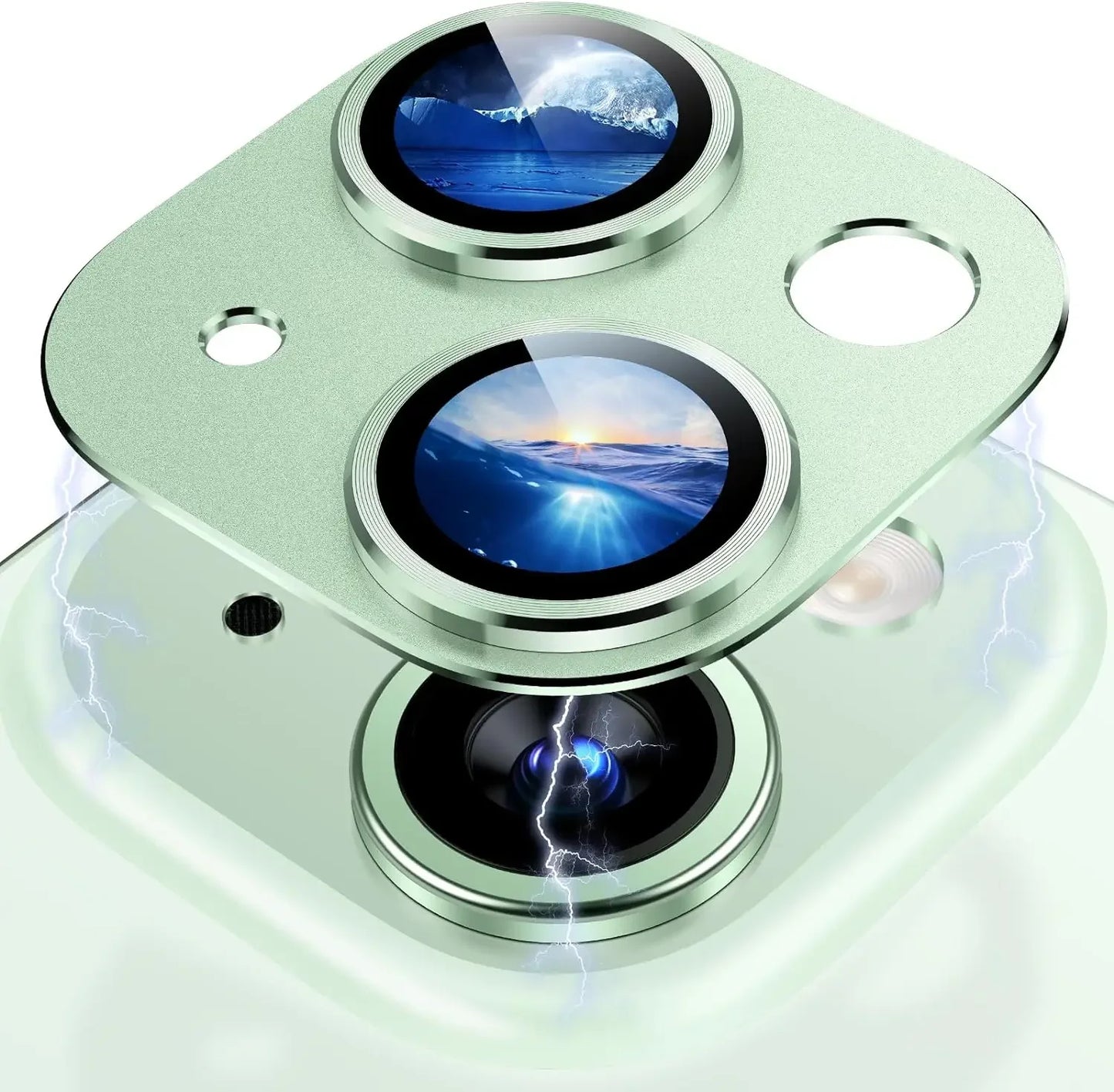 Blue Camera Lens Protection Cover For IPhone 16 15 Pro Max 16 Plus 13 12 Mini 14 13 Pro Max Tempered Glass Protector Accessories