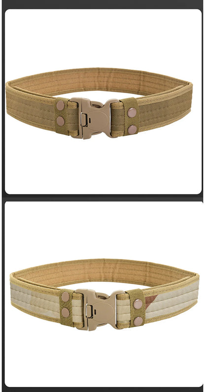 Men's Belt Outdoor Camouflage Tactical Belt Oxford Cloth Belt Mountaineering Belt Nylon Wide Waist Belt Work Belt Neutral Belts