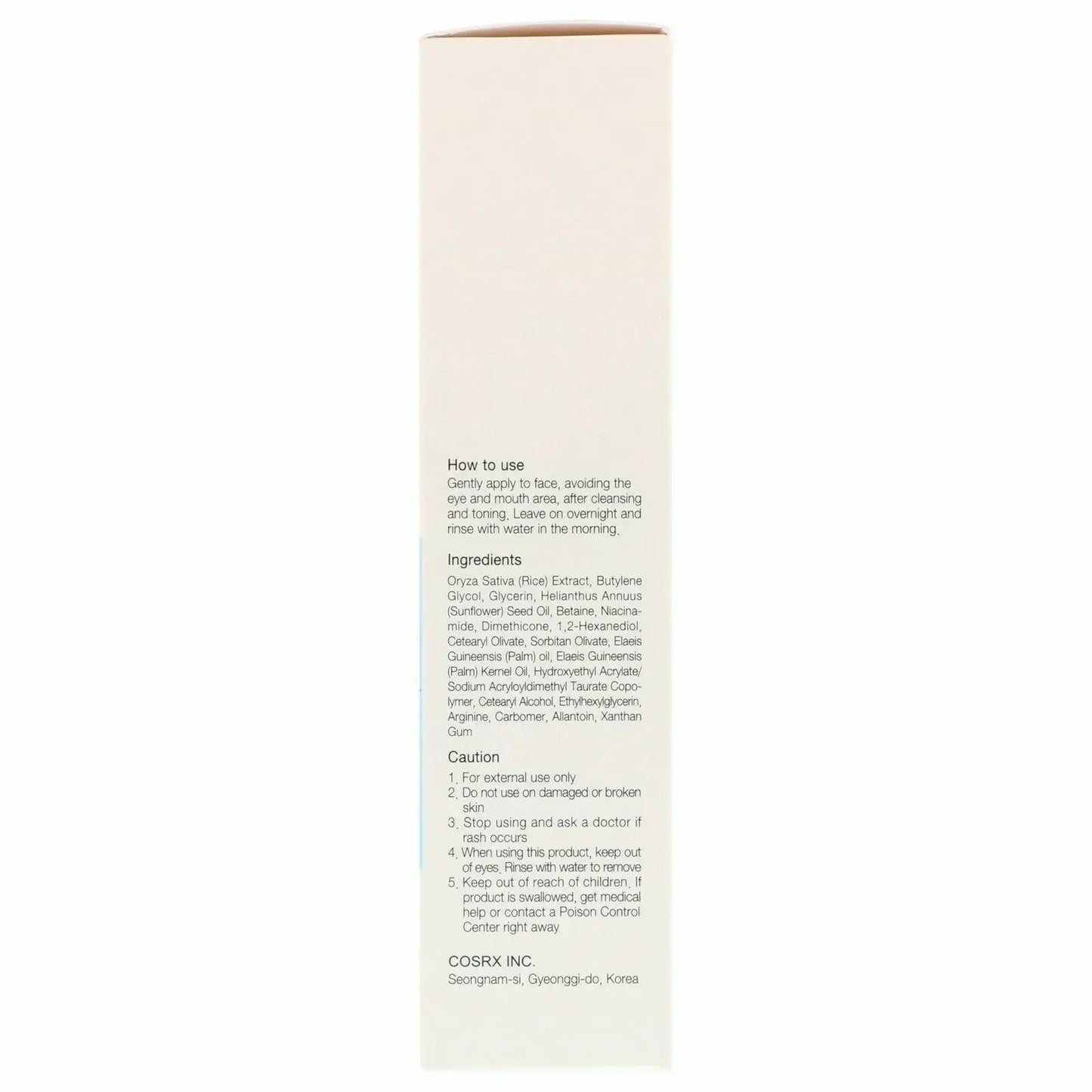 NEW COSRX Ultimate Nourishing Rice Overnight Spa Mask 60mL Shrinking Pore Smoothing Firming Skin Korean Cosmetics