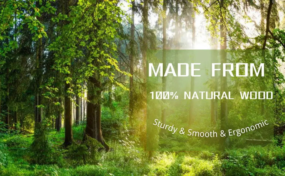 9 Rollers Wooden Massager Handheld Roller Stick Trigger Point Manual Massage Tools for Anti-cellulite, Body Muscle Pain Relief