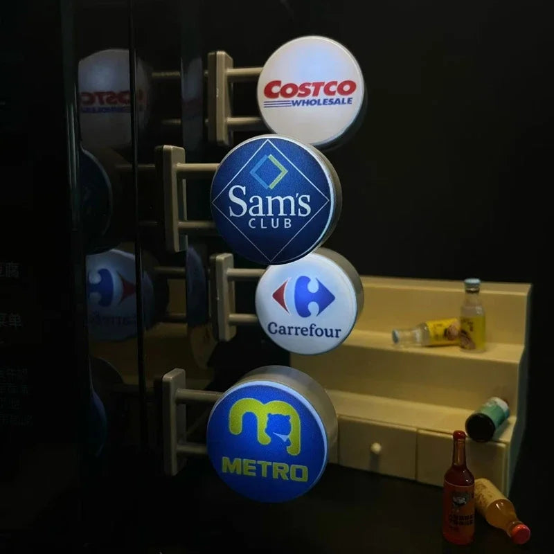 Room Decoration Fridge Magnets Coffee Shop Luminous Light Boxes Creative Convenience Store Light Signs Home Decorative Ornaments