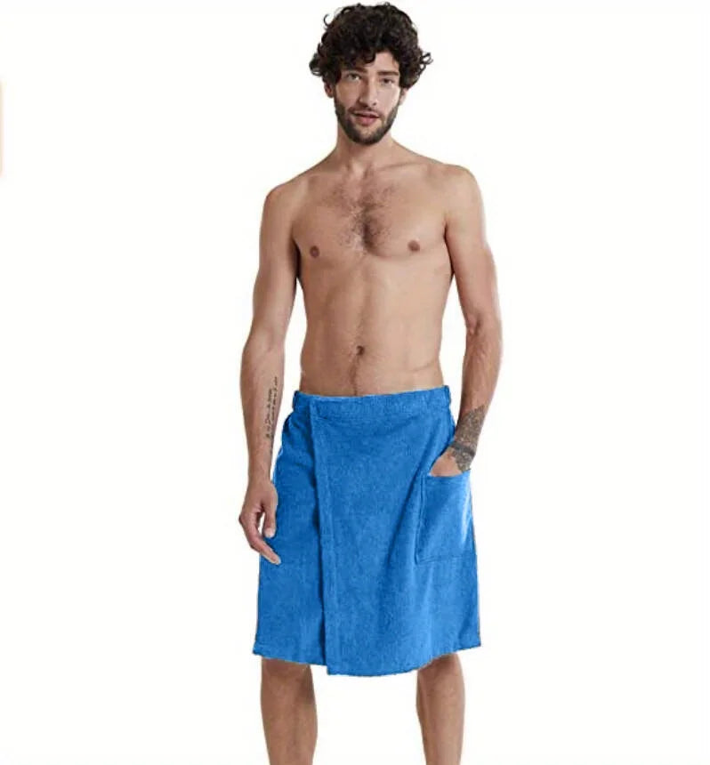 Bath Towels Beach Towels Men's Wearable Bath Towels Bathroom Shower Room Bathrobes with Pockets