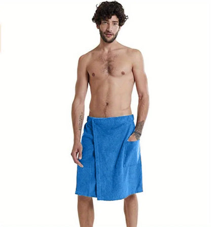 Bath Towels Beach Towels Men's Wearable Bath Towels Bathroom Shower Room Bathrobes with Pockets