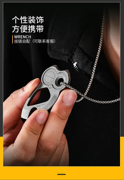 EDC Titanium Alloy  Multifunctional Tools Owl Shape Bottle Opener Portable Mini Wrench Outdoor Tools