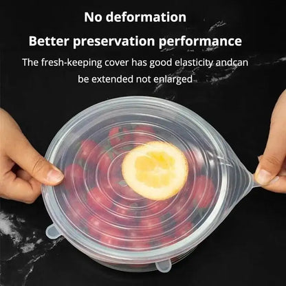 Silicone Cover Stretch Lids Reusable Durable and Expendable Lids Silicone Covers for Fresh Food Leftovers Keep Food Fresh