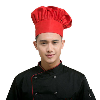 Professional Stretchy Adjustable Men Cap Kitchen Cook Baker Catering Chef Hat