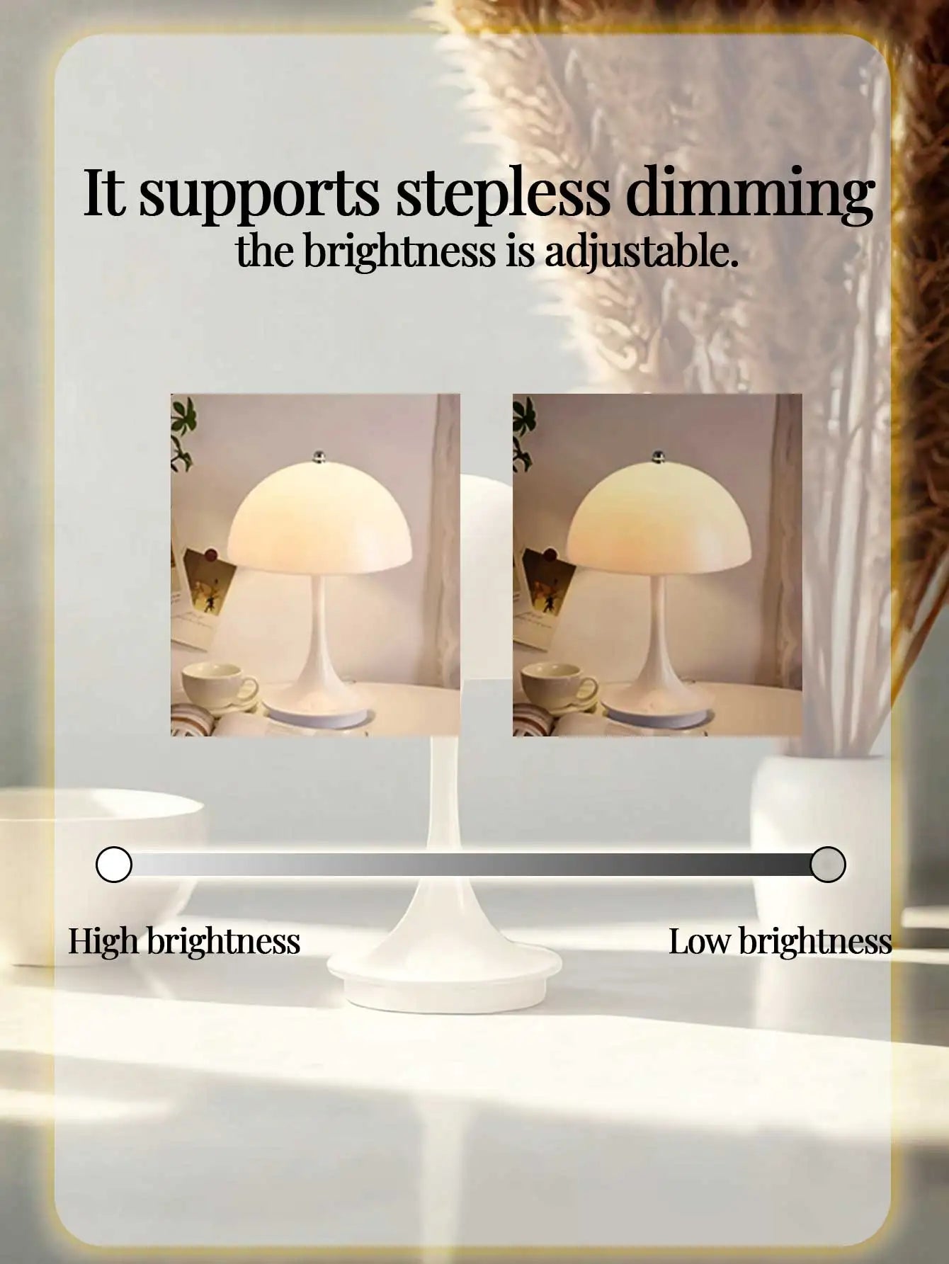 Modern Simple Pod Shaped Decorative Table Lamp, Rechargeable LED Dimmable Table Lamp, Bedroom Ambient Lighting