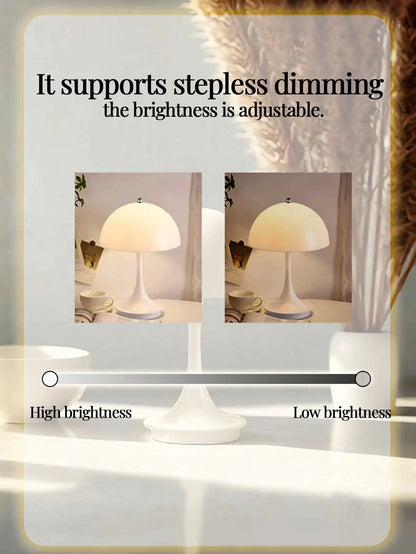 Modern Simple Pod Shaped Decorative Table Lamp, Rechargeable LED Dimmable Table Lamp, Bedroom Ambient Lighting