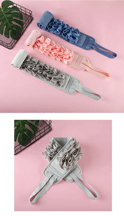 2-in-1 Pullback Towel Strong Rubbing Back Bath Towel Bath Bar Bath Flower Rubbing Mud Home Rubbing Bath Towel