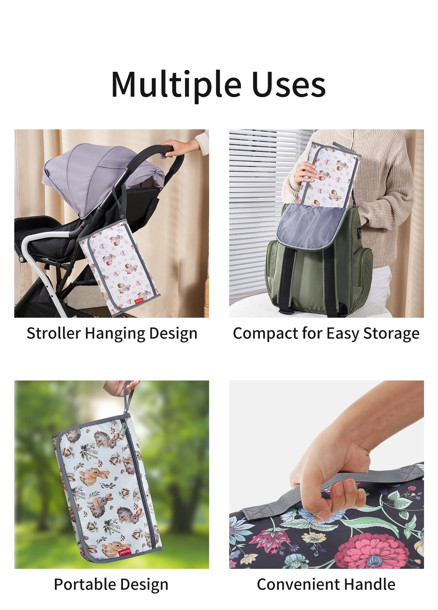 INSULAR Baby Diaper Changing Pad Portable Diaper Bag Waterproof Infant Nappy Sheet Multi-functional Mother-Baby Nursing Products