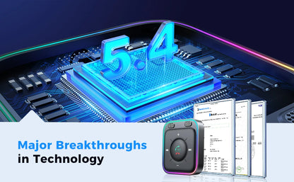 Joyroom Bluetooth 5.4 AUX Car Adapter Stronger Dual Mics & Noise Cancellation Bluetooth Receiver For Car Music/Hands-Free Calls