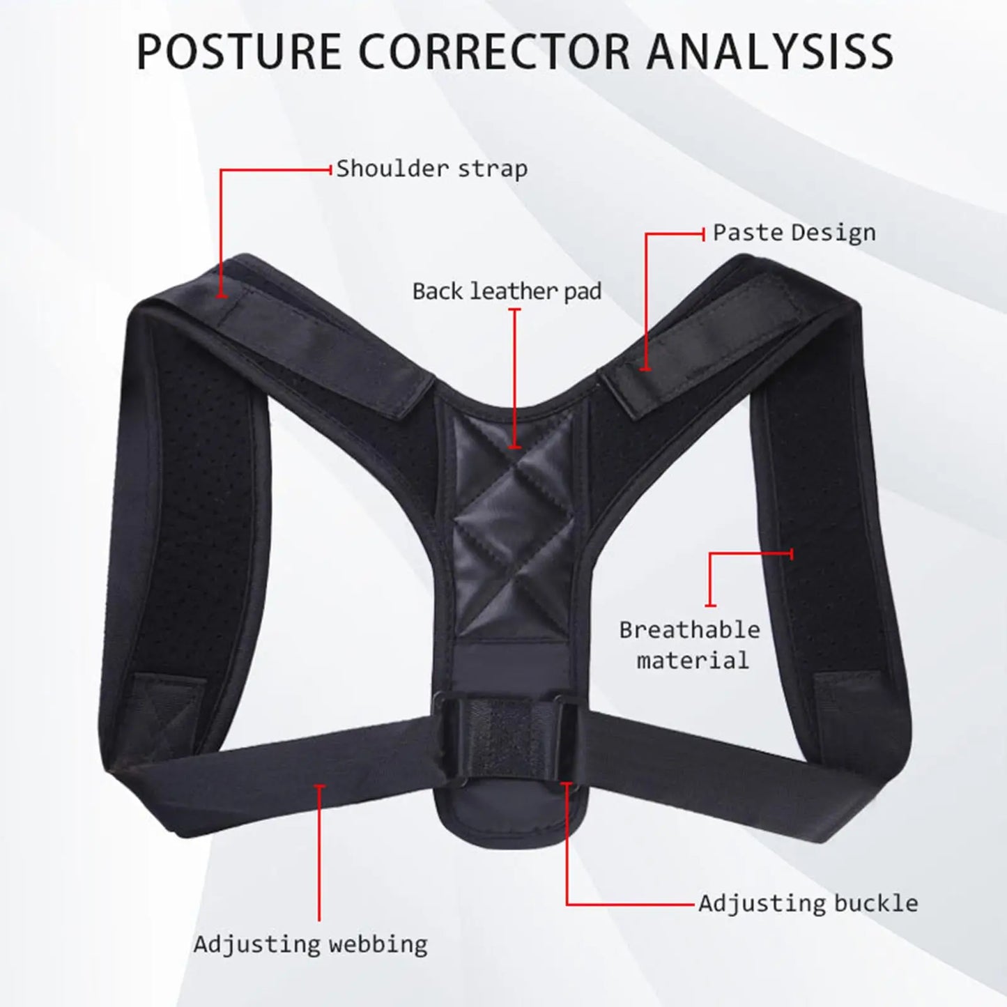 Back Posture Corrector Trainer Adjustable Shoulder Brace Straight Holder Clavicle Support for Men Women Adult Children Belt