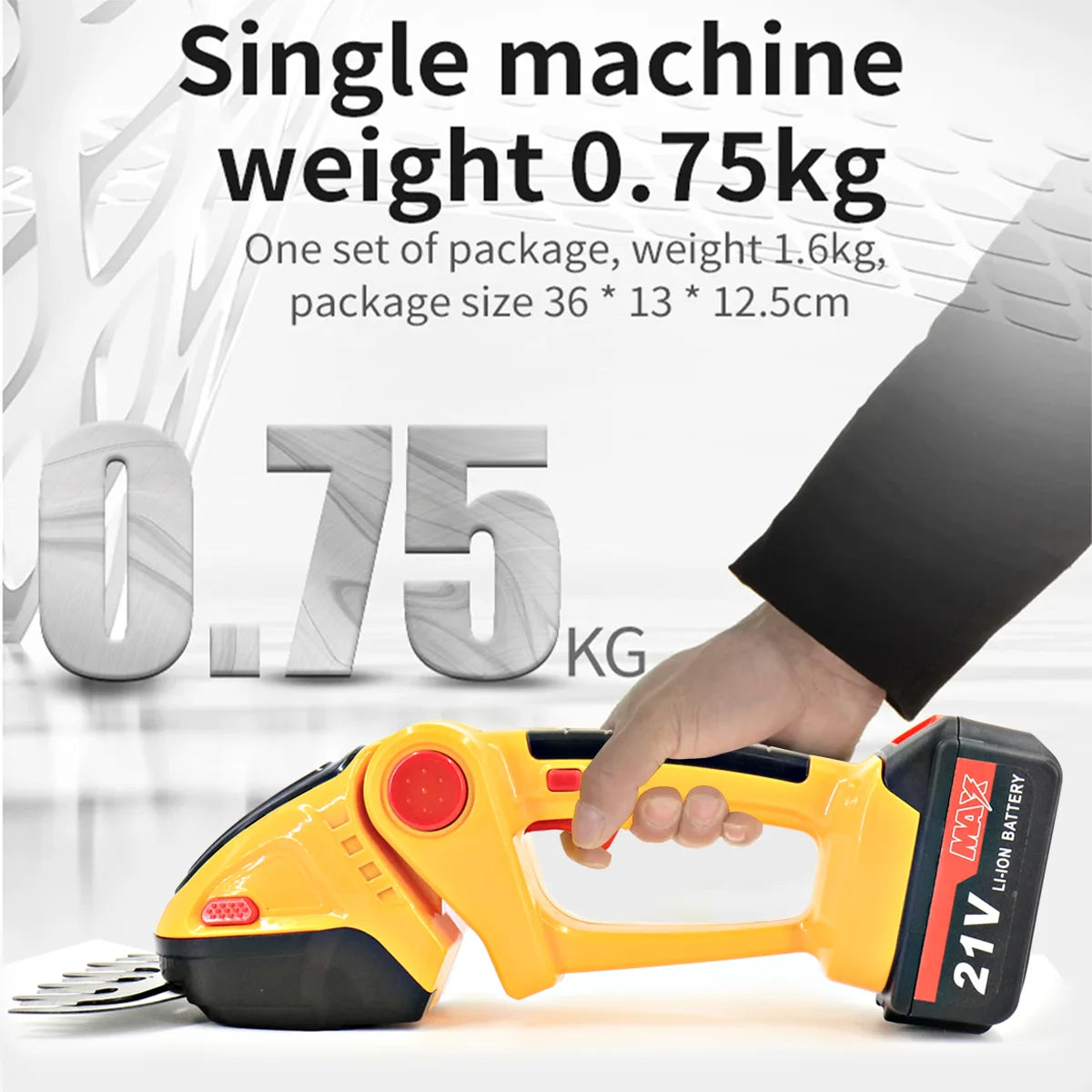 2 in 1 Cordless Handheld Hedge Trimmer Rechargeable Electric Trimmer Garden