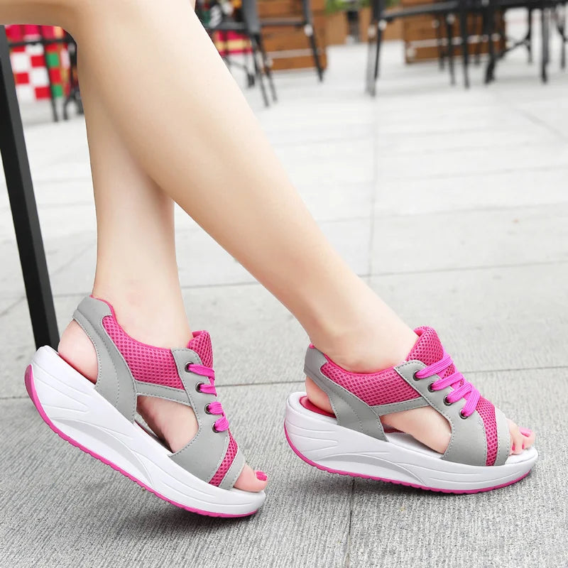 Women Sandals 2023 New Lady Platform Chunky Sandals Comfortable Women's Sandals Open Toe Casual Summer Sports Shoes