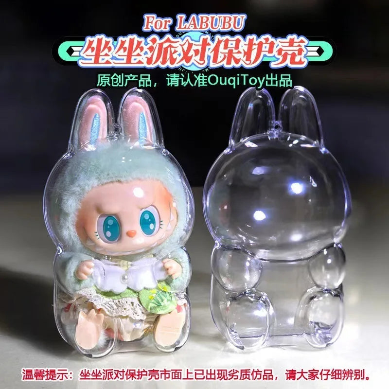LABUBU V1 V2 transparent protective shell macaron standing protective cover dust cover doll labubu protector case