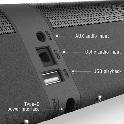 Home Theater Bluetooth Speaker HDMI/AUX/BT/OPT Connection Sound box with 2-in-1 Detachable  Sound System FM Radio TV Sound bar